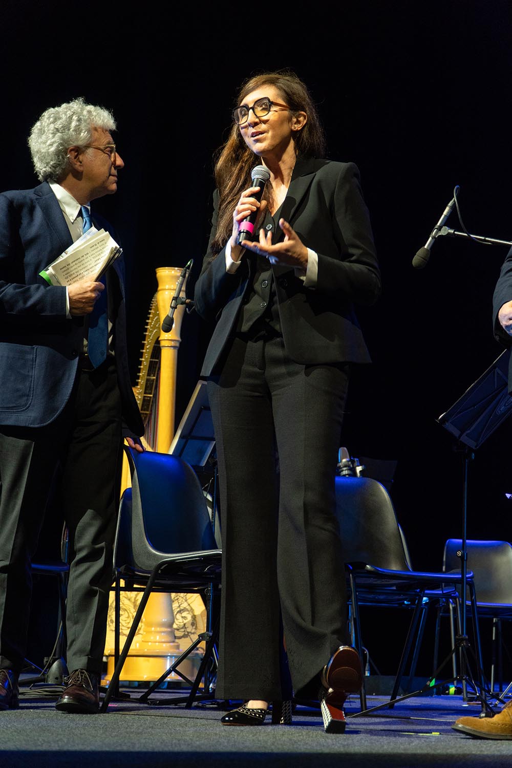 intervento sul palco della celebrazione di 30 anni di Città della Speranza