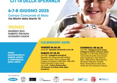 Locandina torneo giovanile del calcio a Malo il 6-7-8 giugno 2025