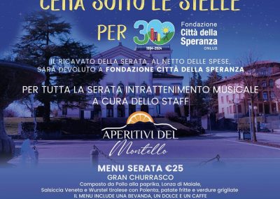 Locandina Cena sotto le stelle
