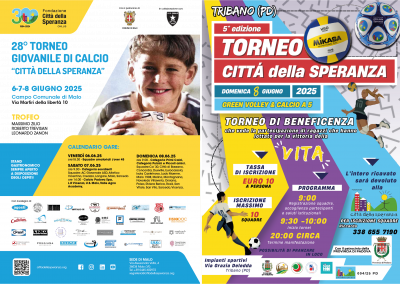Comunicato stampa del 04.06.25 per il torneo giovanile di calcio Città della Speranza