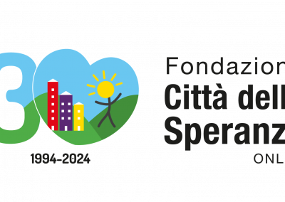 logo per i trent'anni della Fondazione Città della Speranza 1994-2024