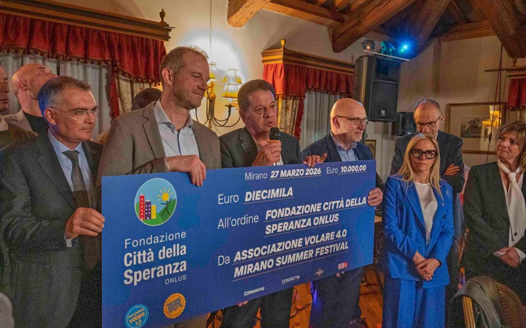 Mirano Summer Festival dona 10.000 euro a Fondazione Città della Speranza
