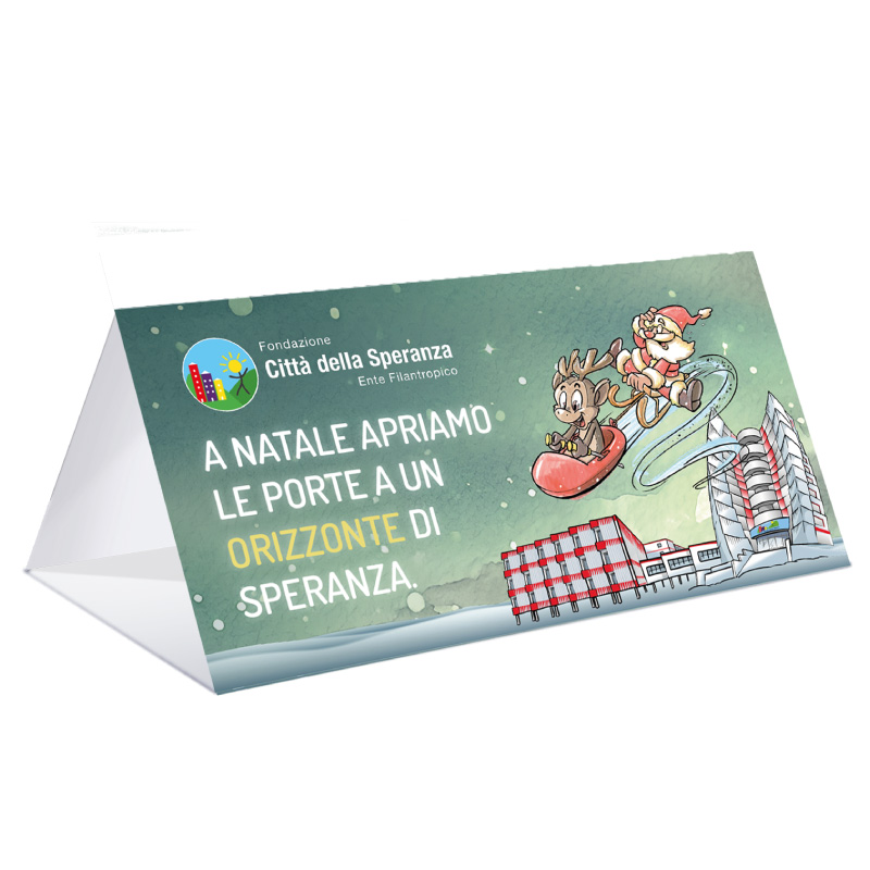 Biglietto d'auguri solidale Città della Speranza, Natale 2026