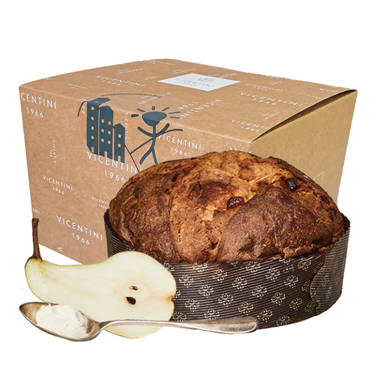 Panettone artigianale pere e mascarpone Vicentini 1966, Natale 2026